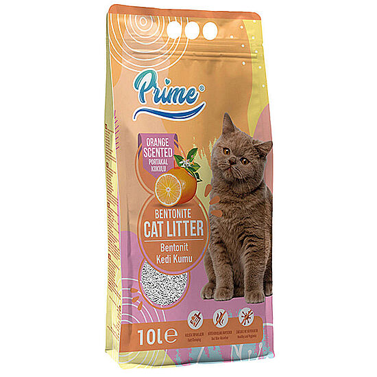 Prime İnce Taneli Portakal Kokulu Kedi Kumu 10 Lt x 2 Adet - 2
