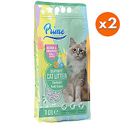 Prime İnce Taneli Unscented Kokusuz Kedi Kumu 10 Lt x 2 Adet - Prime