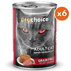 Pro Choice Beef Biftek Etli Tahılsız Kedi Konservesi 400 Gr x 6 Adet - 2