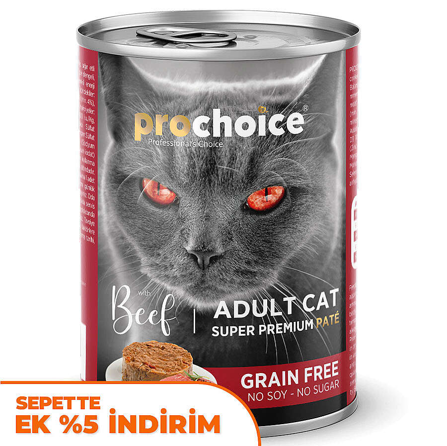 Pro Choice Beef Biftek Etli Tahılsız Kedi Konservesi 400 Gr