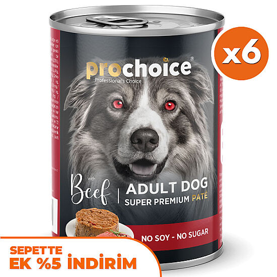 Pro Choice Beef Biftek Etli Köpek Konservesi 400 Gr x 6 Adet - 1