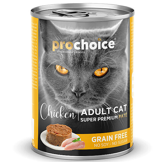 Pro Choice Chicken Tavuk Etli Tahılsız Kedi Konservesi 400 Gr x 6 Adet - 3