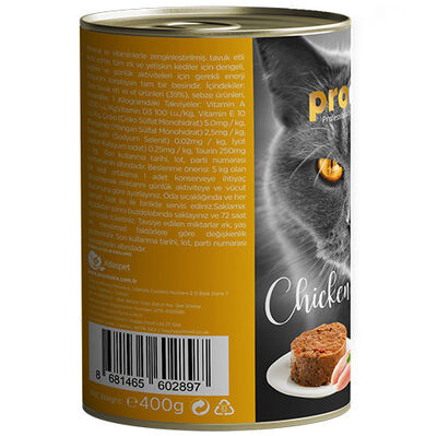 Pro Choice Chicken Tavuk Etli Tahılsız Kedi Konservesi 400 Gr - 3