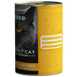 Pro Choice Chicken Tavuk Etli Tahılsız Kedi Konservesi 400 Gr - 4