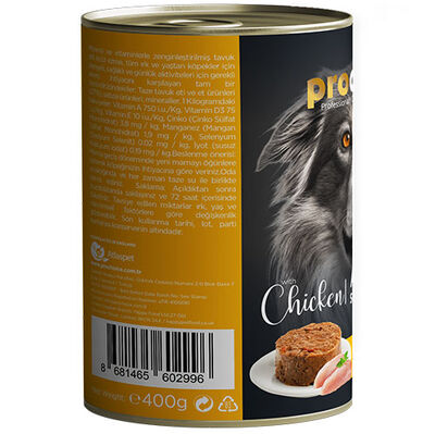 Pro Choice Chicken Tavuk Etli Tahılsız Köpek Konservesi 400 Gr