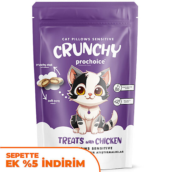 Pro Choice Crunchy Sensitive Hassas Kediler İçin Tavuklu Kedi Ödül Maması 60 Gr - 1
