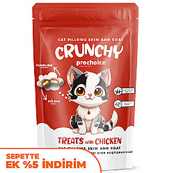 Pro Choice Crunchy Skin Coat Tüy Kaybını Önlemeye Yardımcı Tavuklu Kedi Ödül Maması 60 Gr - Pro Choice