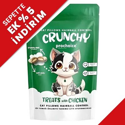Pro Choice Crunchy Hairball Tüy Yumağı Kontrolü Tavuklu Kedi Ödül Maması 60 Gr - 1