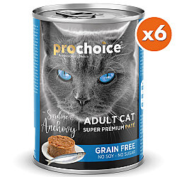 Pro Choice Fish Sardalya ve Hamsili Tahılsız Kedi Konservesi 400 Gr x 6 Adet - 2