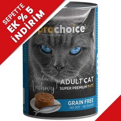Pro Choice - Pro Choice Fish Sardalya ve Hamsili Tahılsız Kedi Konservesi 400 Gr