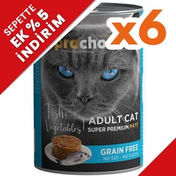 Pro Choice Fish Vegetable Balık ve Sebzeli Tahılsız Kedi Konservesi 400 Gr x 6 Adet - Pro Choice