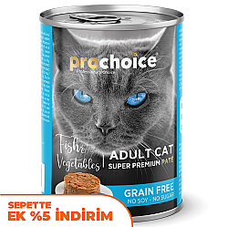 Pro Choice Fish Vegetable Balık ve Sebzeli Tahılsız Kedi Konservesi 400 Gr - Pro Choice