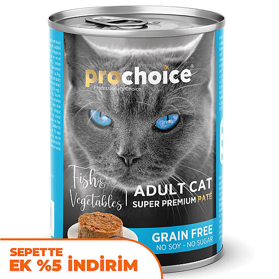 Pro Choice Fish Vegetable Balık ve Sebzeli Tahılsız Kedi Konservesi 400 Gr - 1