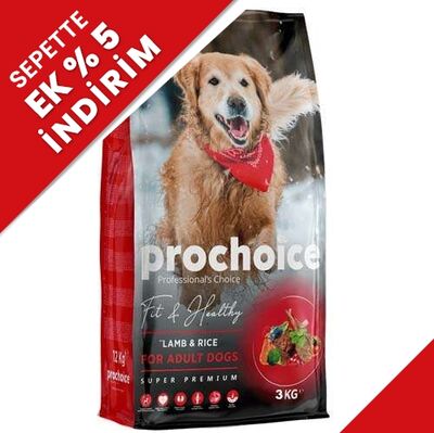Pro Choice Fit Healthy Lamb Kuzu Eti ve Pirinçli Köpek Maması 3 Kg - 1