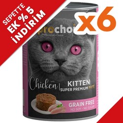 Pro Choice Kitten Chicken Tavuk Etli Tahılsız Yavru Kedi Konservesi 400 Gr x 6 Adet - Pro Choice