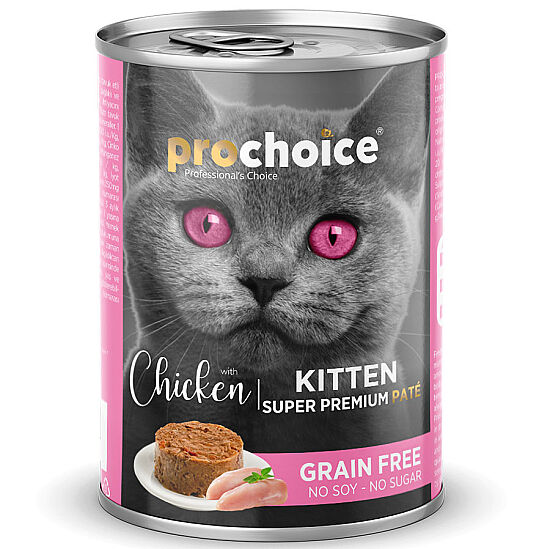 Pro Choice Kitten Chicken Tavuk Etli Tahılsız Yavru Kedi Konservesi 400 Gr x 6 Adet - 3