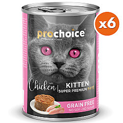 Pro Choice Kitten Chicken Tavuk Etli Tahılsız Yavru Kedi Konservesi 400 Gr x 6 Adet - 2
