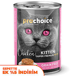 Pro Choice Kitten Chicken Tavuk Etli Tahılsız Yavru Kedi Konservesi 400 Gr - Pro Choice