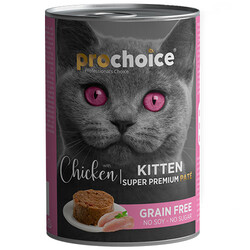 Pro Choice Kitten Chicken Tavuk Etli Tahılsız Yavru Kedi Konservesi 400 Gr - Thumbnail