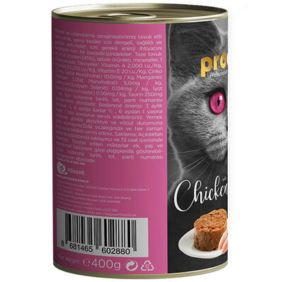 Pro Choice Kitten Chicken Tavuk Etli Tahılsız Yavru Kedi Konservesi 400 Gr