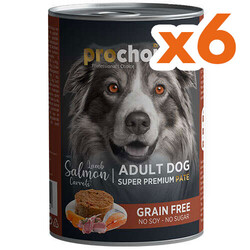 Pro Choice Kuzu, Somon ve Havuçlu Tahılsız Köpek Konservesi 400 Gr x 6 Adet - Thumbnail
