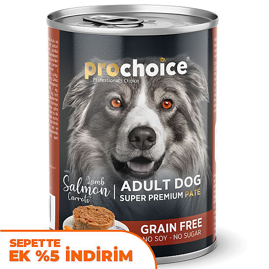 Pro Choice Kuzu Somon ve Havuçlu Tahılsız Köpek Konservesi 400 Gr - 1
