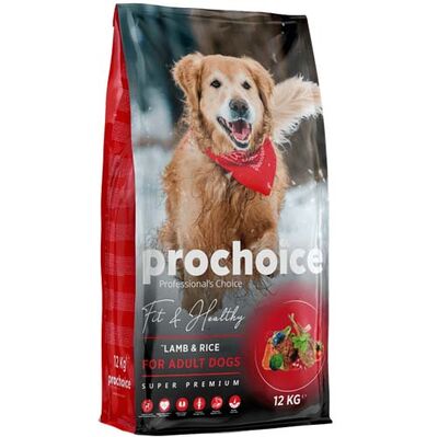 Pro Choice Fit Healthy Lamb Kuzu Eti ve Pirinçli Köpek Maması 12 Kg