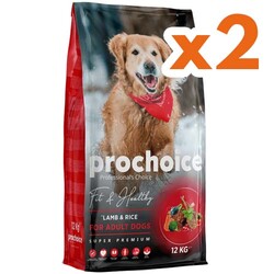 Pro Choice - Pro Choice Fit & Healthy Lamb Kuzu Eti ve Pirinçli Köpek Maması 12 Kg x 2 Adet