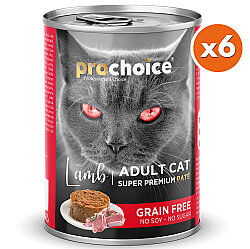Pro Choice Lamb Kuzu Etli Tahılsız Kedi Konservesi 400 Gr x 6 Adet - 2