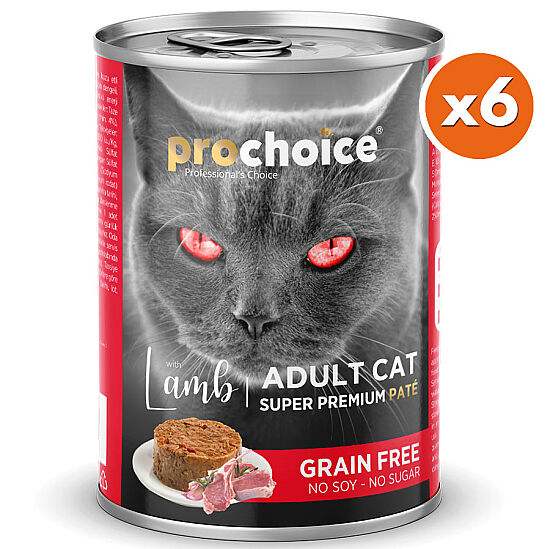 Pro Choice Lamb Kuzu Etli Tahılsız Kedi Konservesi 400 Gr x 6 Adet - 2