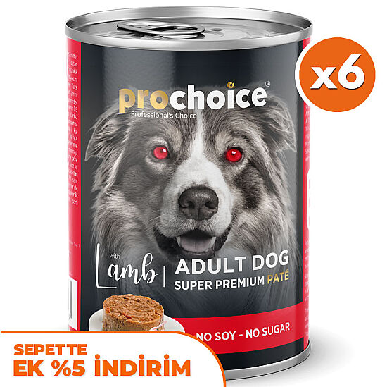 Pro Choice Lamb Kuzu Etli Köpek Konservesi 400 Gr x 6 Adet - 1