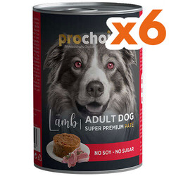 Pro Choice - Pro Choice Lamb Kuzu Etli Tahılsız Köpek Konservesi 400 Gr x 6 Adet