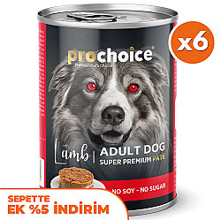 Pro Choice Lamb Kuzu Etli Köpek Konservesi 400 Gr x 6 Adet - Pro Choice