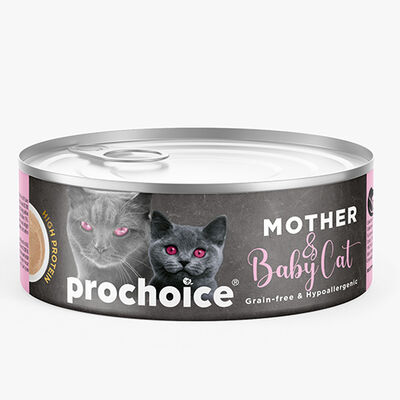 Pro Choice Mother Baby Cat Anne ve Yavru Kediler İçin Tavuklu Yaş Mama 80 Gr - 2