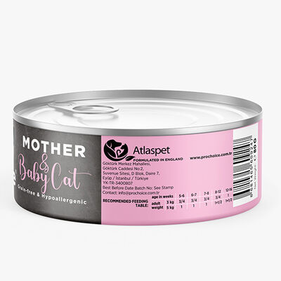 Pro Choice Mother Baby Cat Anne ve Yavru Kediler İçin Tavuklu Yaş Mama 80 Gr - 4