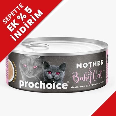 Pro Choice Mother Baby Cat Anne ve Yavru Kediler İçin Tavuklu Yaş Mama 80 Gr - 1