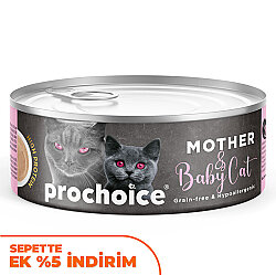 Pro Choice Mother Baby Cat Anne ve Yavru Kediler İçin Tavuklu Yaş Mama 80 Gr - Pro Choice