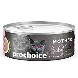 Pro Choice Mother Baby Cat Anne ve Yavru Kediler İçin Tavuklu Yaş Mama 80 Gr x 6 Adet - 3