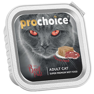 Pro Choice Pate Biftekli Tahılsız Yaş Kedi Maması 100 Gr