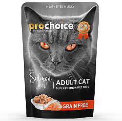 Pro Choice Pouch Jöle İçinde Somonlu ve Ciğerli Tahılsız Yaş Kedi Maması 85 Gr x 6 Adet - 3