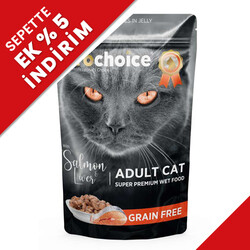 Pro Choice Pouch Jöle İçinde Somonlu ve Ciğerli Tahılsız Yaş Kedi Maması 85 Gr - Pro Choice