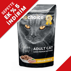 Pro Choice Pouch Jöle İçinde Tavuklu ve Ciğerli Tahılsız Yaş Kedi Maması 85 Gr - Pro Choice