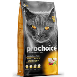 Pro Choice - Pro Choice Pro32 Kısırlaştırılmış Tavuklu Kedi Maması 15 Kg 