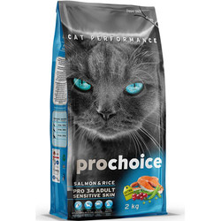 Pro Choice - Pro Choice Pro34 Somonlu Yetişkin Kedi Maması 2 Kg + Bestpet Kedi Konservesi 100 gr