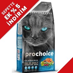 Pro Choice - Pro Choice Pro34 Somonlu Yetişkin Kedi Maması 15 Kg 