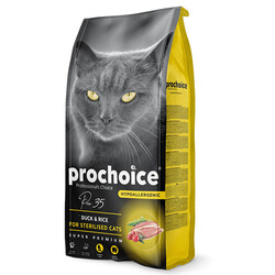 Pro Choice - Pro Choice Pro35 Tavuklu, Ördekli ve Pirinçli Kısırlaştırılmış Yetişkin Kedi Maması 15 Kg