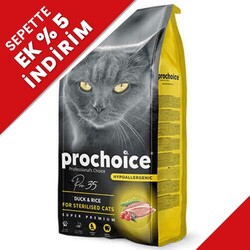 Pro Choice - Pro Choice Pro35 Tavuk ve Ördek Kısırlaştırılmış Kedi Maması 2 Kg + 2 Adet Bestpet 85 Gr Konserve