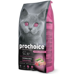 Pro Choice - Pro Choice Pro37 Kitten Tavuk Etli Yavru Kedi Maması 15 Kg + 4 Adet Temizlik Mendili