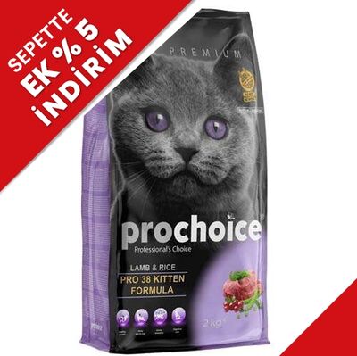 Pro Choice Pro38 Kitten Kuzulu Yavru Kedi Maması 2 Kg + 2 Adet Bestpet 85 Gr Konserve
