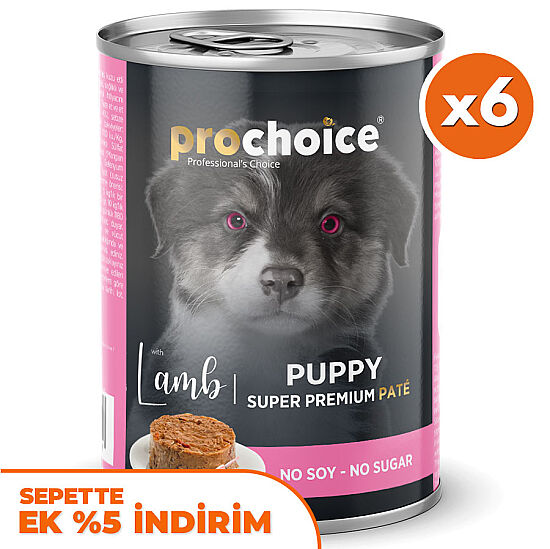 Pro Choice Puppy Lamb Kuzu Etli Yavru Köpek Konservesi 400 Gr x 6 Adet - 1